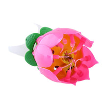 Amazing Romantic Musical Lotus Flower Happy Birthday Party Gift Music Candle