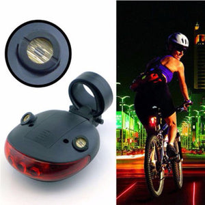 **Awesome Product** Bicycle LED Taillight Safety Warning Light 5 LED+2 Laser Night Rear Tail Light