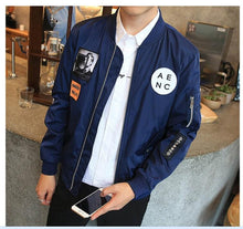 2017 New Mens Bomber Jacket - Slim Fit Hip Hop Patch Design