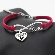 **SPECIAL PROMOTION** FREE ** Womens  Leather  Antique Silver Cat Love Charms  Bracelet