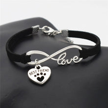 **SPECIAL PROMOTION** FREE ** Womens  Leather  Antique Silver Cat Love Charms  Bracelet