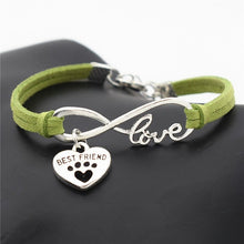 **SPECIAL PROMOTION** FREE ** Womens  Leather  Antique Silver Cat Love Charms  Bracelet