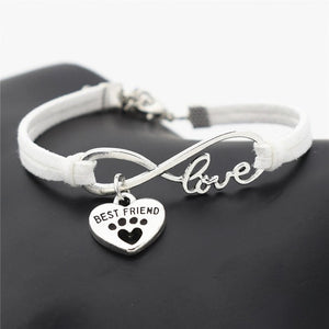 **SPECIAL PROMOTION** FREE ** Womens  Leather  Antique Silver Cat Love Charms  Bracelet