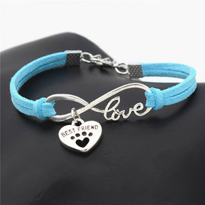 **SPECIAL PROMOTION** FREE ** Womens  Leather  Antique Silver Cat Love Charms  Bracelet