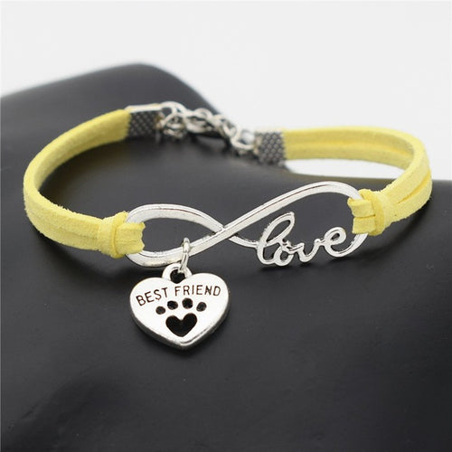 **SPECIAL PROMOTION** FREE ** Womens  Leather  Antique Silver Cat Love Charms  Bracelet