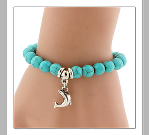 Boho Vintage Turquoises Charms Bracelet FREE