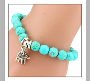 Boho Vintage Turquoises Charms Bracelet FREE