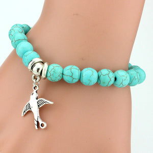 Boho Vintage Turquoises Charms Bracelet FREE