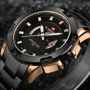 The 'Navy' Mens Watch - Top Luxury Brand Full Steel Quartz Watch