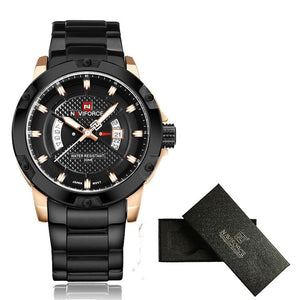 The 'Navy' Mens Watch - Top Luxury Brand Full Steel Quartz Watch