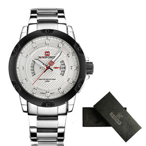 The 'Navy' Mens Watch - Top Luxury Brand Full Steel Quartz Watch