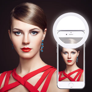 **HOT HOT HOT** Rechargeable LED Selfie Phone Ring Flash Light