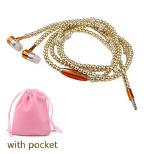 Pearl Necklace Earphones With Microphone