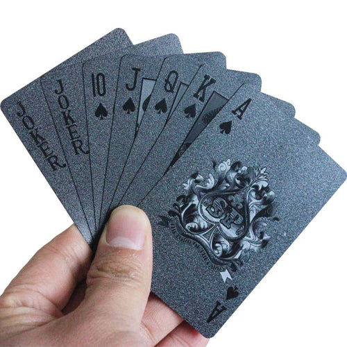 Black Waterproof 3D Embossing Poker Cards - Playing Cards