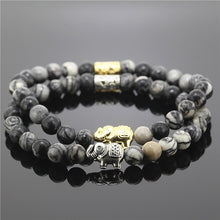 **SPECIAL PROMOTION** 2pcs Lux Onyx Pearl Elephant Charm Bracelet Set - Distance Bracelet