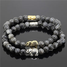 **SPECIAL PROMOTION** 2pcs Lux Onyx Pearl Elephant Charm Bracelet Set - Distance Bracelet